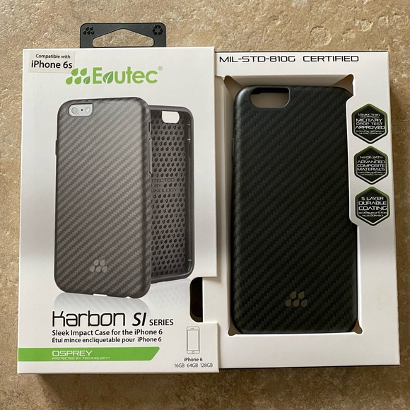 Evutec Karbon SI Series Black Case for Apple iPhone 6, 6S, 7, or 8 - Brand New - Picture 3 of 4